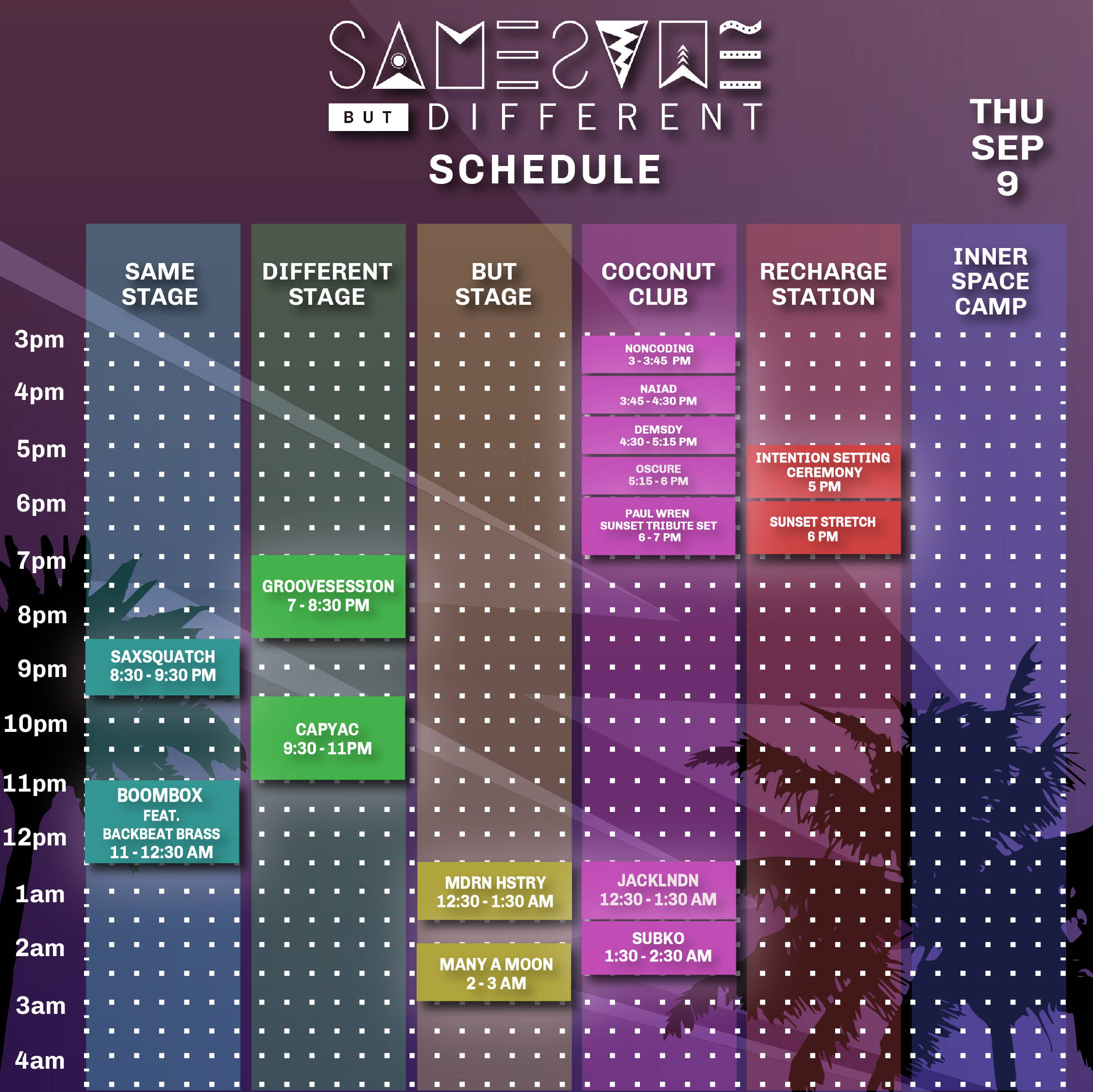 Schedule – Same Same But Different Festival